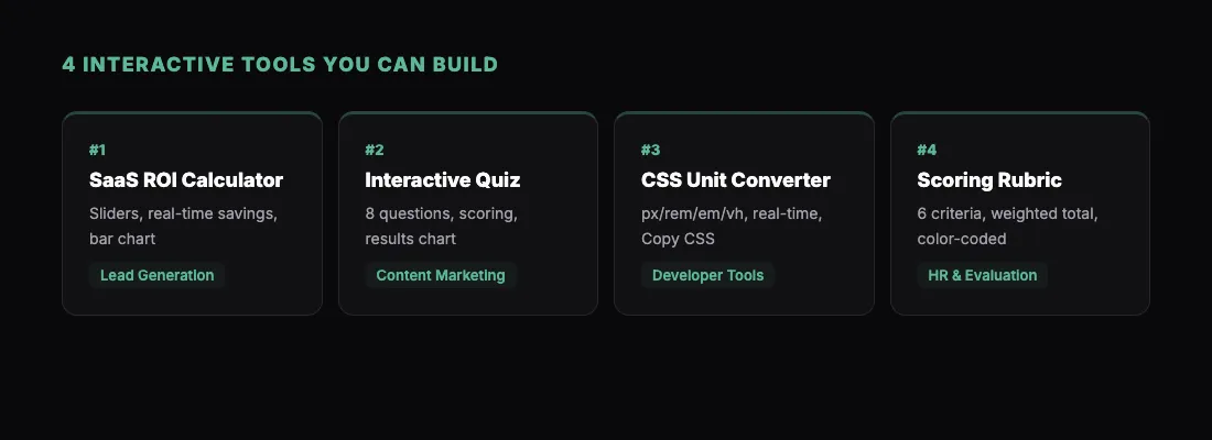 4 Interactive Tools You Can Build